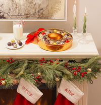 Holiday Gift Basket – Festive Wreath Tin with Assorted Chocolate Truffles