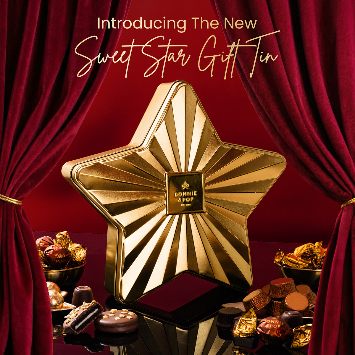 Christmas Chocolate Bon Bons Star Tin – Gourmet Holiday Gift
