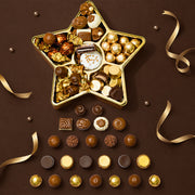 Christmas Chocolate Bon Bons Gold Star Tin – Gourmet Holiday Gift
