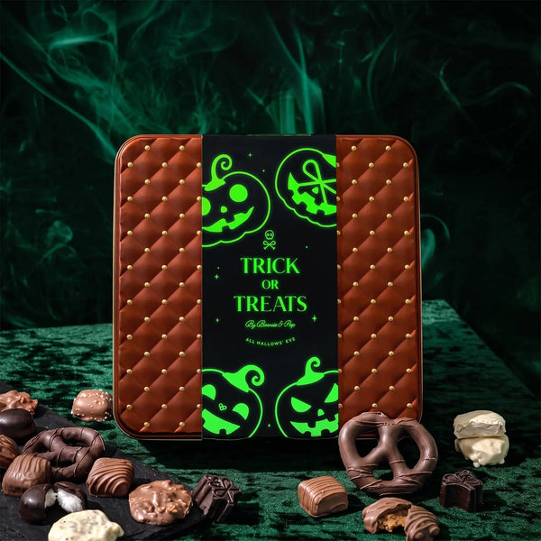 Halloween Chocolate Gift Basket, Glow-in-the-Dark Candy Tin – Bonnie & Pop