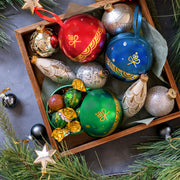 Christmas Gift- Festive Ornament Tins Filled with Gourmet Chocolate Bon Bons- Set of 3