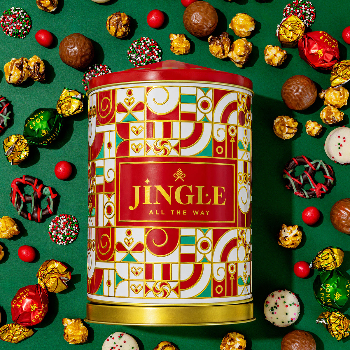 Christmas Gift Basket – Musical Cookie Tin Filled with Chocolate-Covered Oreos