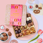 Mother's Day Gift Basket, Chocolate and Nut Snack Box