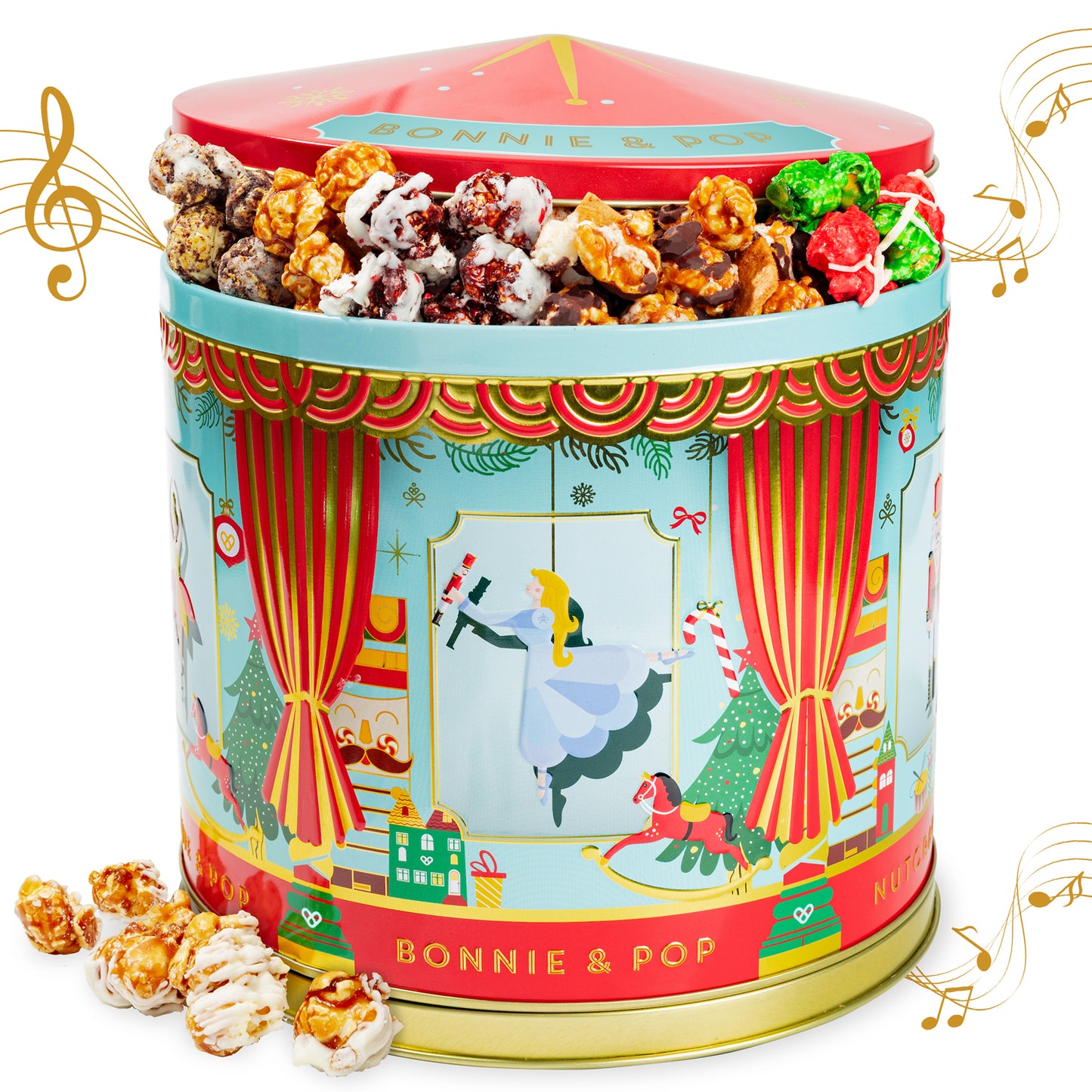 Christmas Nutcracker Musical Holiday Popcorn Carousel