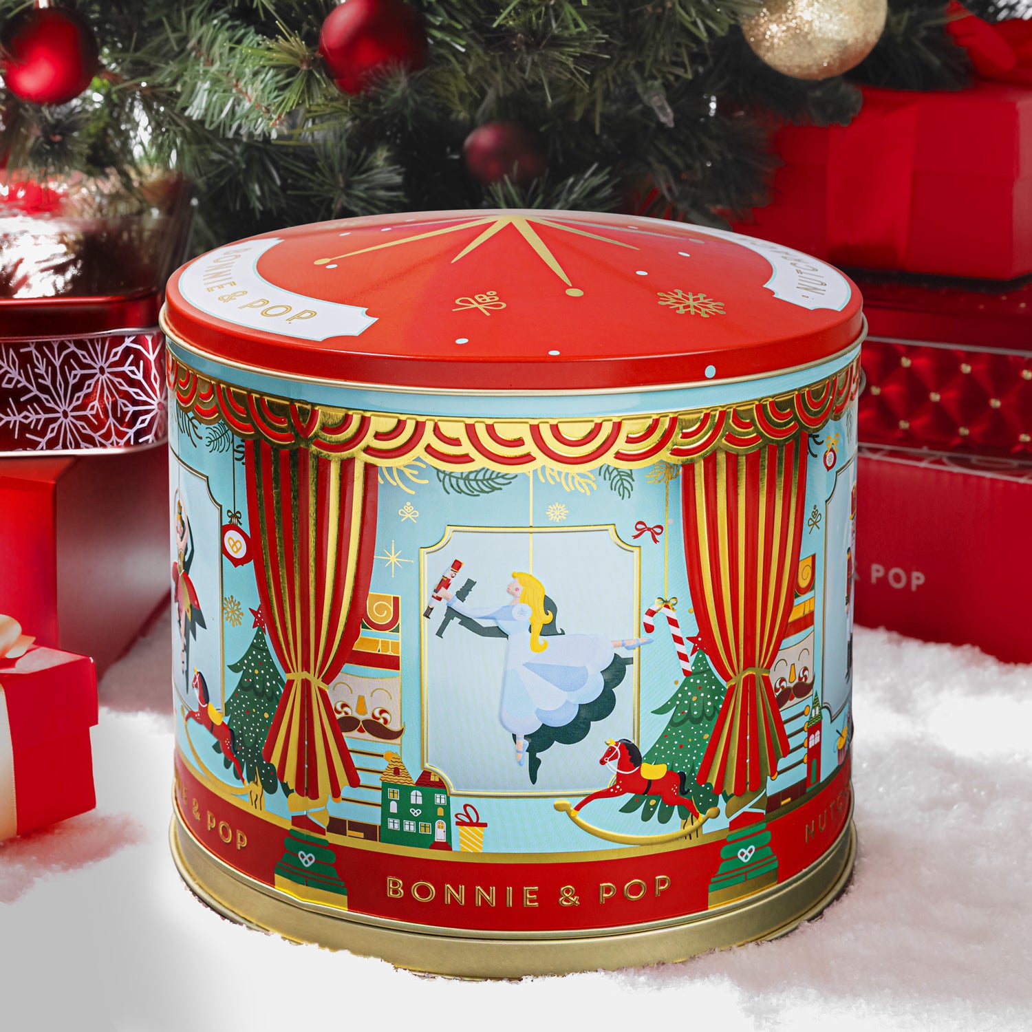 Christmas Nutcracker Musical Holiday Popcorn Carousel