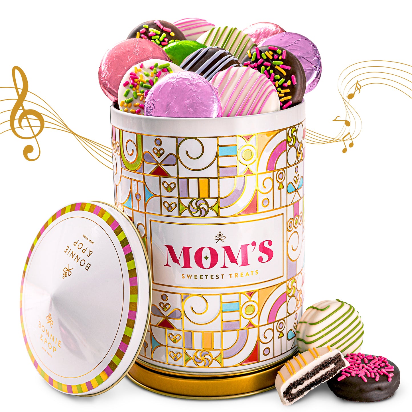 Mother’s Day Gift Basket – Musical Rotating Chocolate Carousel with Gourmet Chocolate Covered Oreos