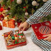 Christmas Gift Basket – Gourmet Holiday Treats in Ornament Tin