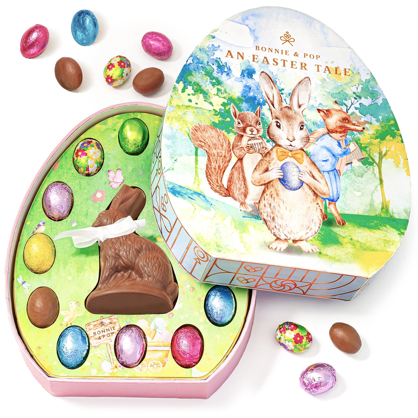 Easter Chocolate Gift Basket Egg – Gourmet Easter Candy & Chocolate Assortment Gift for Kids, Women & Family