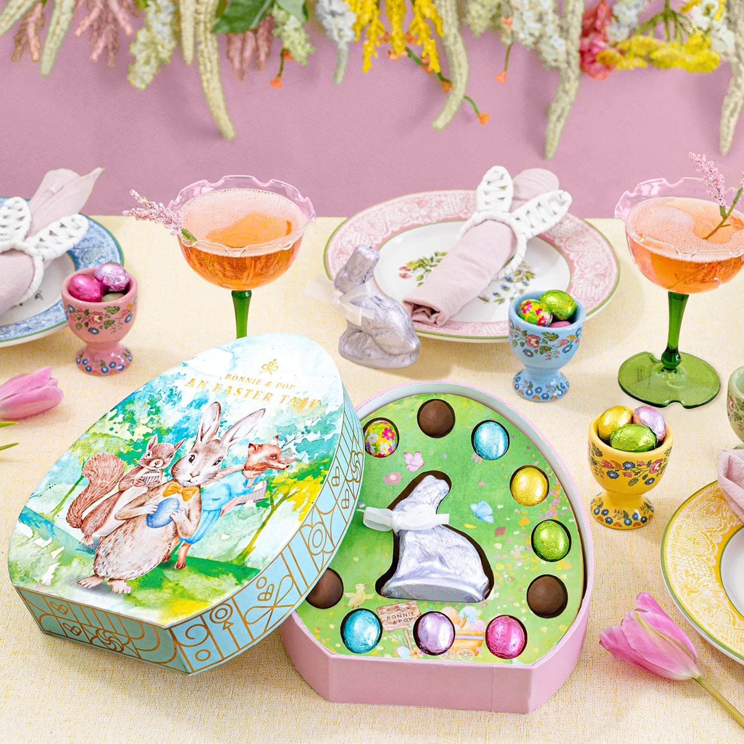 Easter Chocolate Gift Basket Egg – Gourmet Easter Candy & Chocolate Assortment Gift for Kids, Women & Family