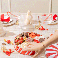 Christmas Gift Basket – Holiday Treat Tin with Built-in Lazy Susan