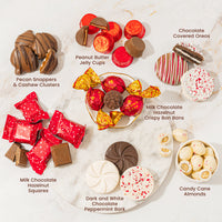 Christmas Gift Basket – Holiday Treat Tin with Built-in Lazy Susan