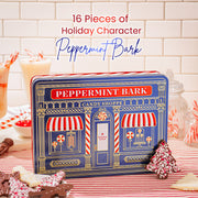 Christmas Gift – Peppermint Bark Gift Tin with Holiday-Shaped Chocolates