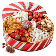 Christmas Gift Basket – Holiday Treat Assortment Box with Chocolates, Nuts & Caramels