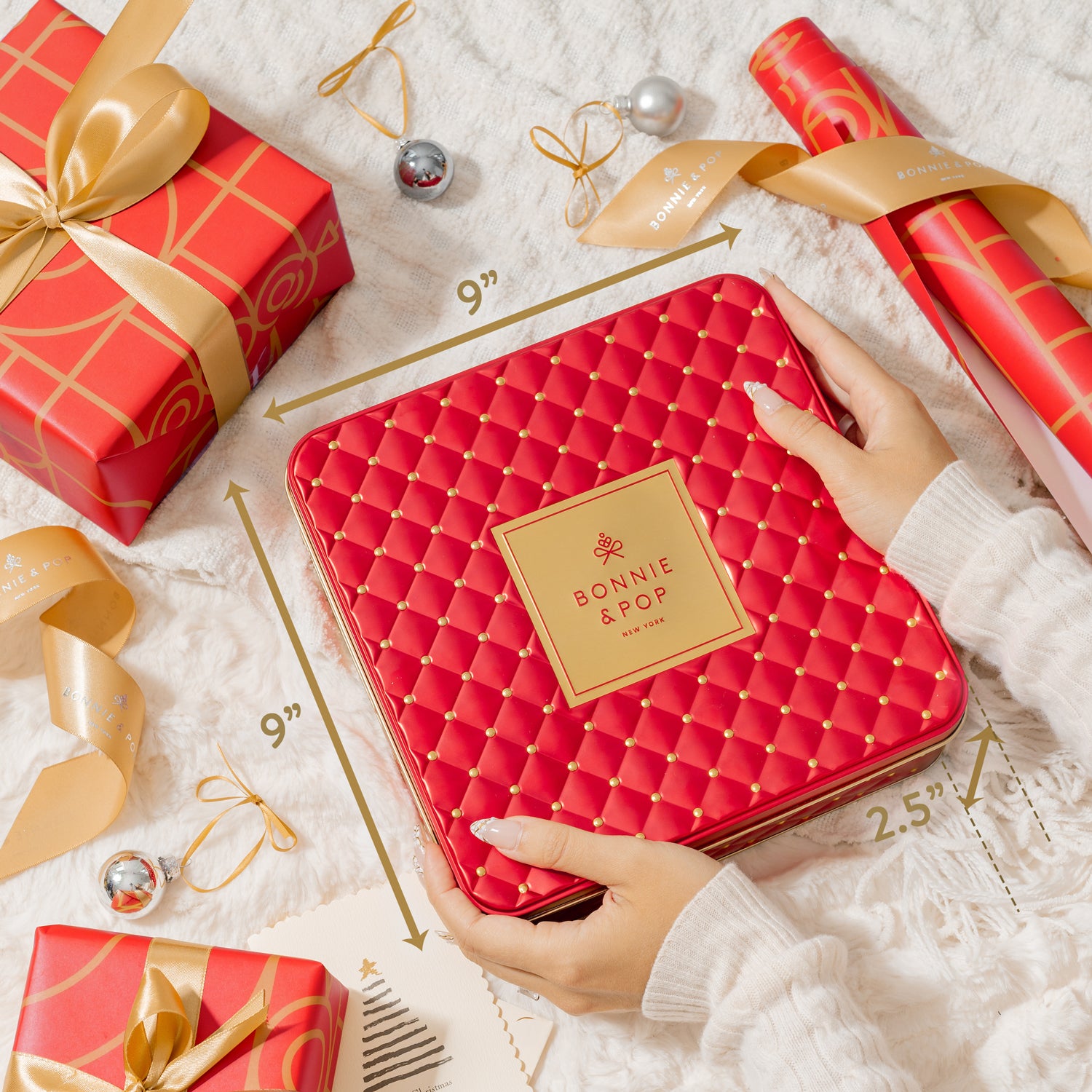 【Xmasセール】BONBONERO ND ver. Chocolate Gift – Gourmet Tin with Assorted Chocolates & Caramels