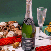 Luxury Sparkling Wine & Chocolate Gift Set – Bonnie & Pop x Domaine Carneros | Elegant Wine & Chocolate Gift Box for Christmas, Anniversary & Corporate Gifting