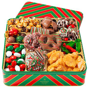 Christmas Tin with Assorted Holiday Treats- Extra Large