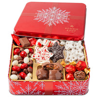 Christmas Gift Basket – Chocolate & Nuts Gourmet Gift Basket in Keepsake Tin