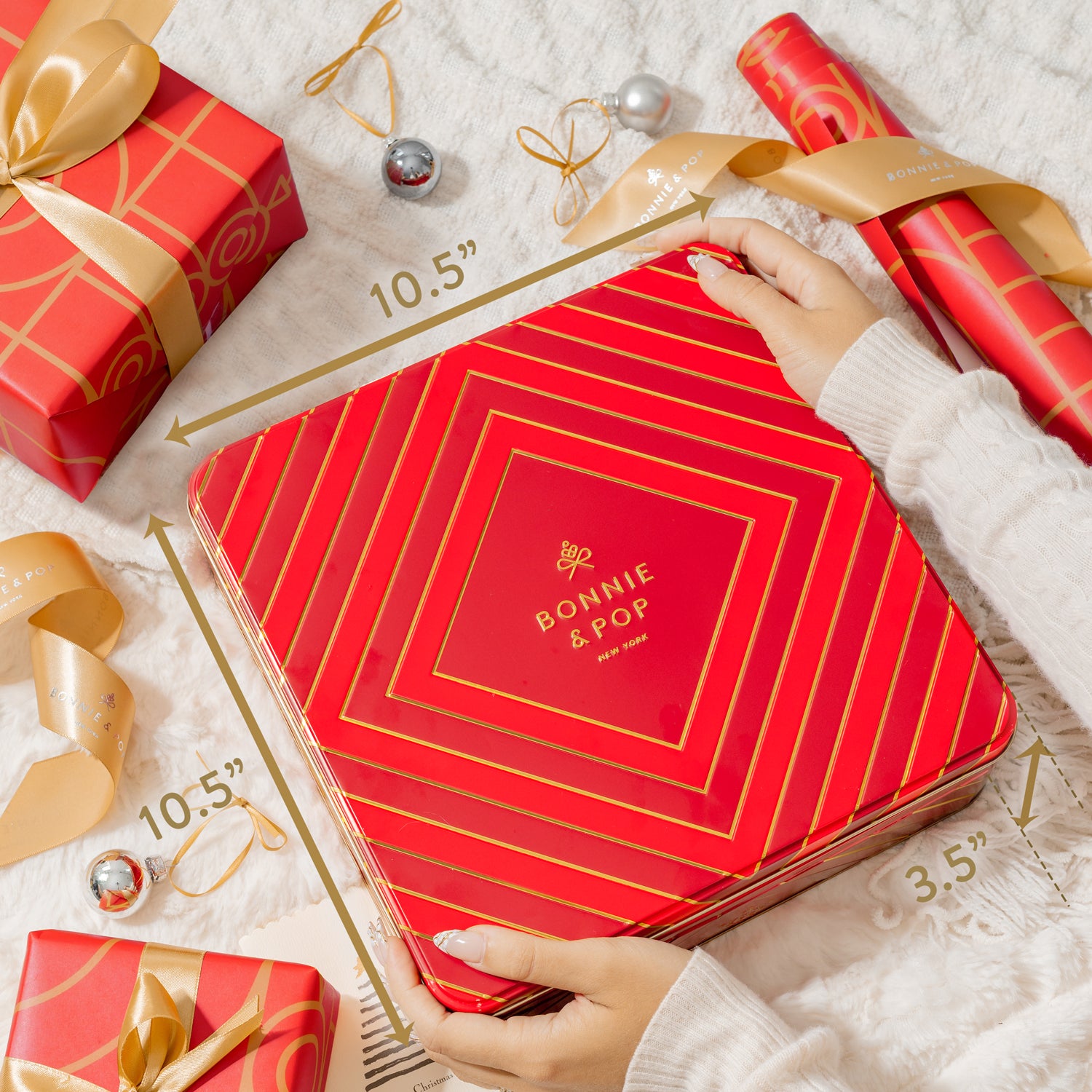 Christmas Chocolate Gift Basket – Extra Large Tin Loaded with Truffles and Chocolate Holiday Favorites