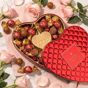 Mothers Day Chocolate Gift- Heart Shaped Tin with Chocolate Hazelnut Bon Bons