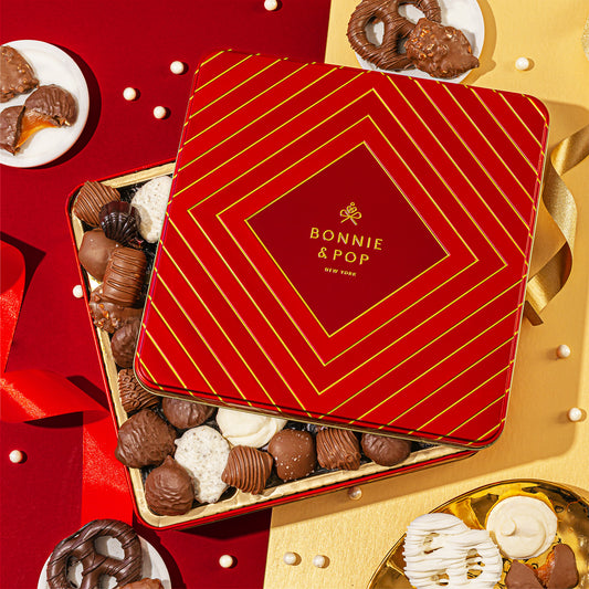 Christmas Chocolate Gift Basket – Extra Large Tin Loaded with Truffles and Chocolate Holiday Favorites