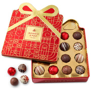 Chocolate Gift Tin- Gift Box Tin- Red and Gold