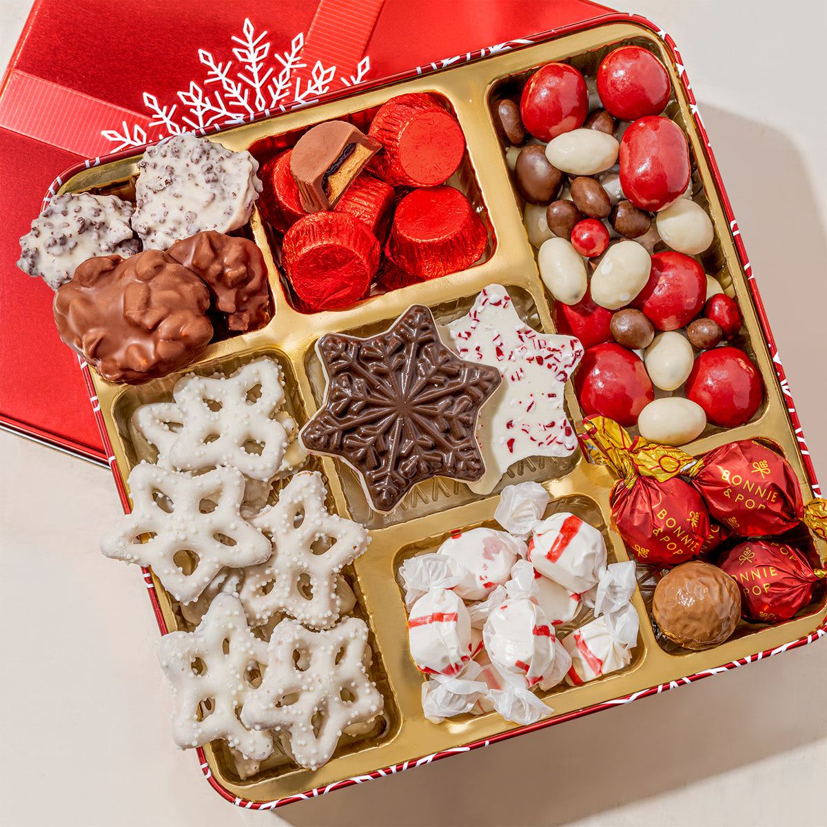 Christmas Gift Basket – Chocolate & Nuts Gourmet Gift Basket in Keepsake Tin