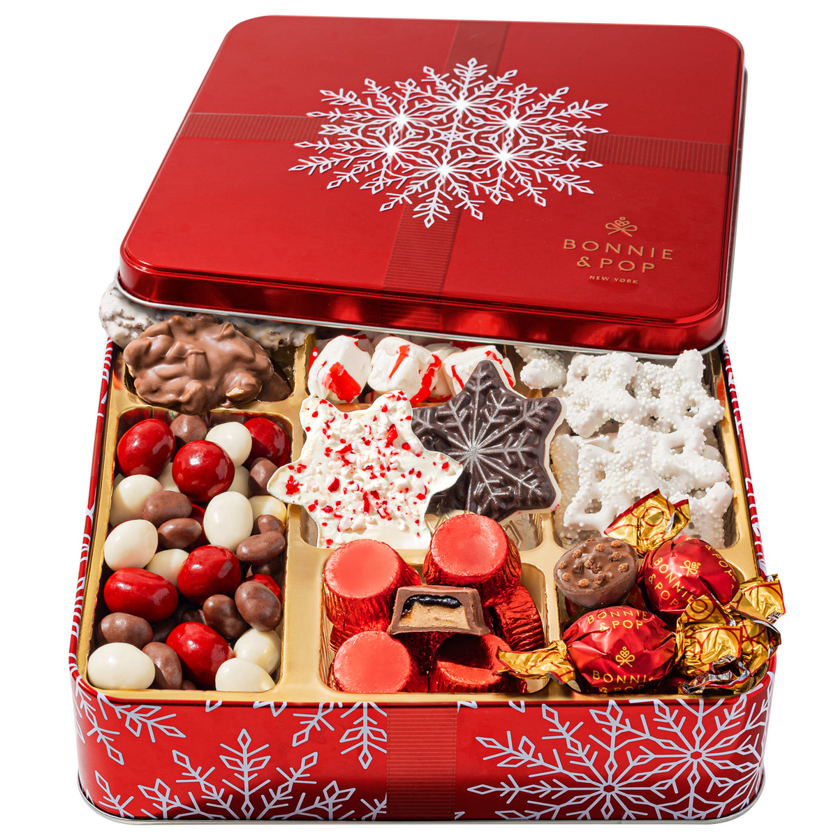 Christmas Gift Basket – Chocolate & Nuts Gourmet Gift Basket in Keepsake Tin