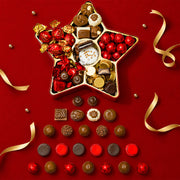 Christmas Chocolate Bon Bons Red Star Tin – Gourmet Holiday Gift