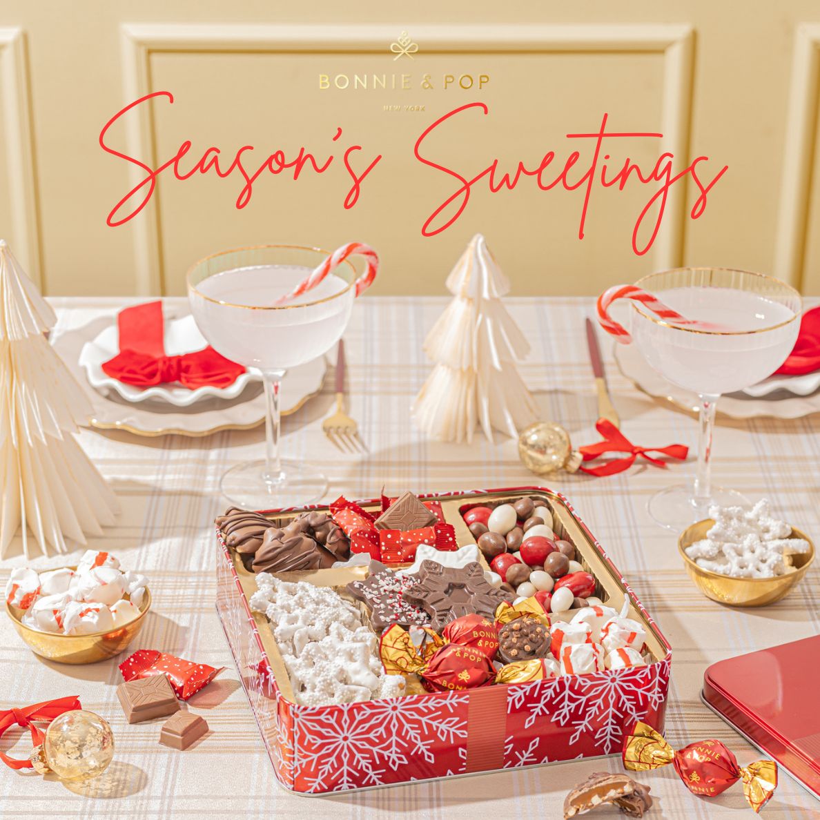 Christmas Gift Basket – Chocolate & Nuts Gourmet Gift Basket in Keepsake Tin