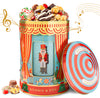 Decorative candy tin with a Nutcracker design and candy inside, featuring the brand 'Bonnie & Pop'.