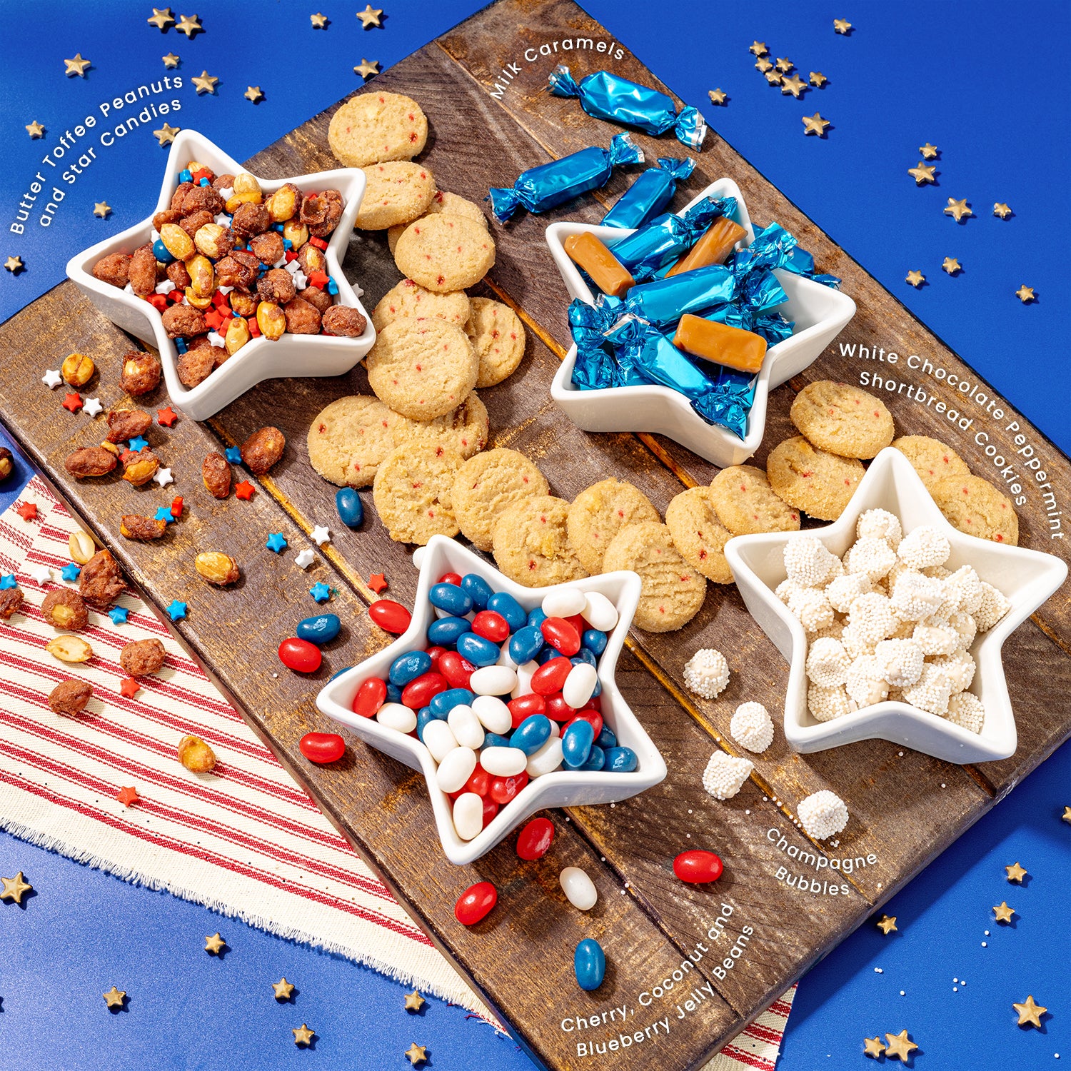 The Americana Gift Tin- Red, White, and Blue Patriotic Candy