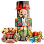 Christmas Gift Basket – Nutcracker Soldier Keepsake Tin Filled with Holiday Snack Mix
