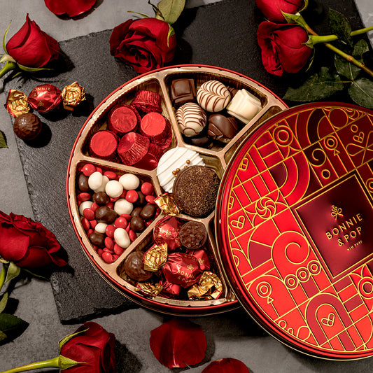 Christmas Gift Box – Holiday Treat Assortment with Gourmet Chocolates, Nuts & Caramels