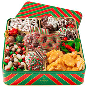 Christmas Tin with Assorted Holiday Treats- Extra Large