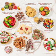 Christmas Gift Basket – Four-Tier Tower of Holiday Chocolates, Caramels & Treats