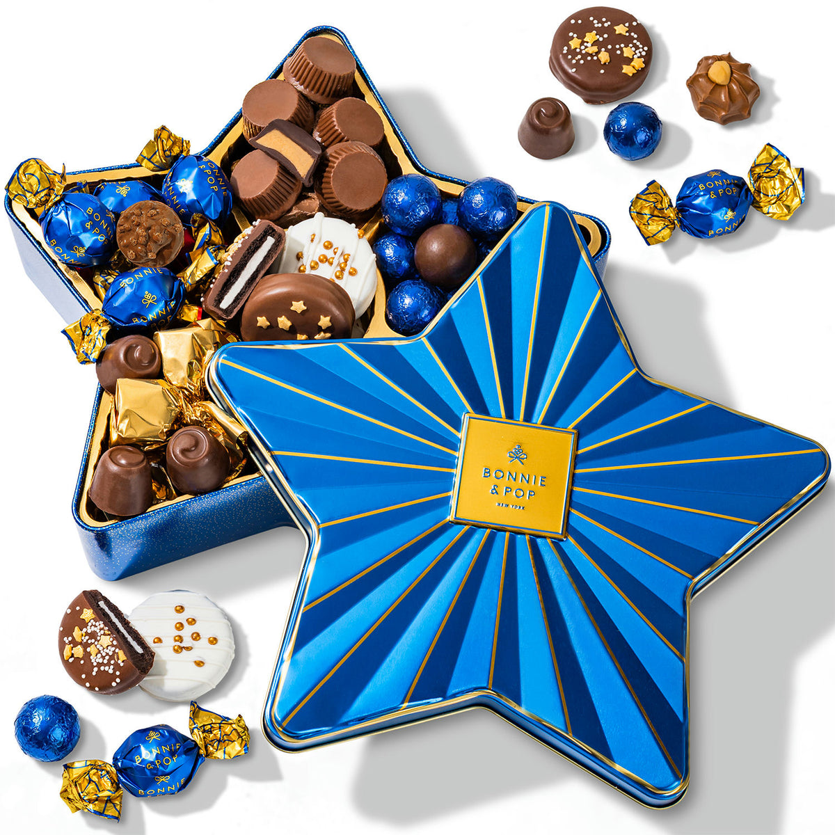Christmas Chocolate Bon Bons Star Tin – Gourmet Holiday Gift