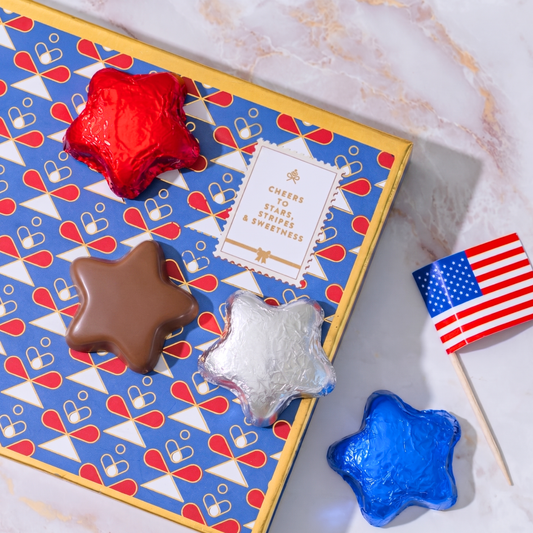 Patriotic Chocolate Gift Box | Edible Greeting Card for 4th of July, Memorial Day & Summer Celebrations