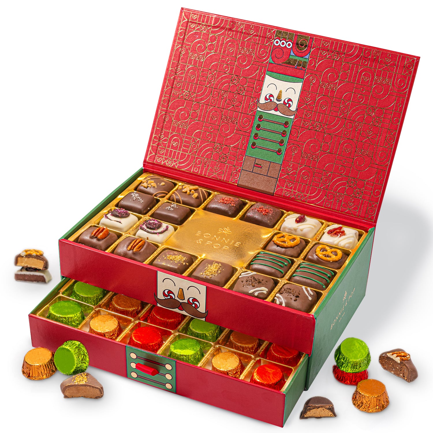 Christmas Chocolate Gift – Gourmet Belgium Truffle Gift Box with Over 30 Assorted Holiday Chocolates