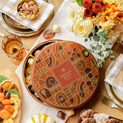 Festive Gift Tin Filled with Truffles, Pretzels & Gourmet Chocolates for Thanksgiving