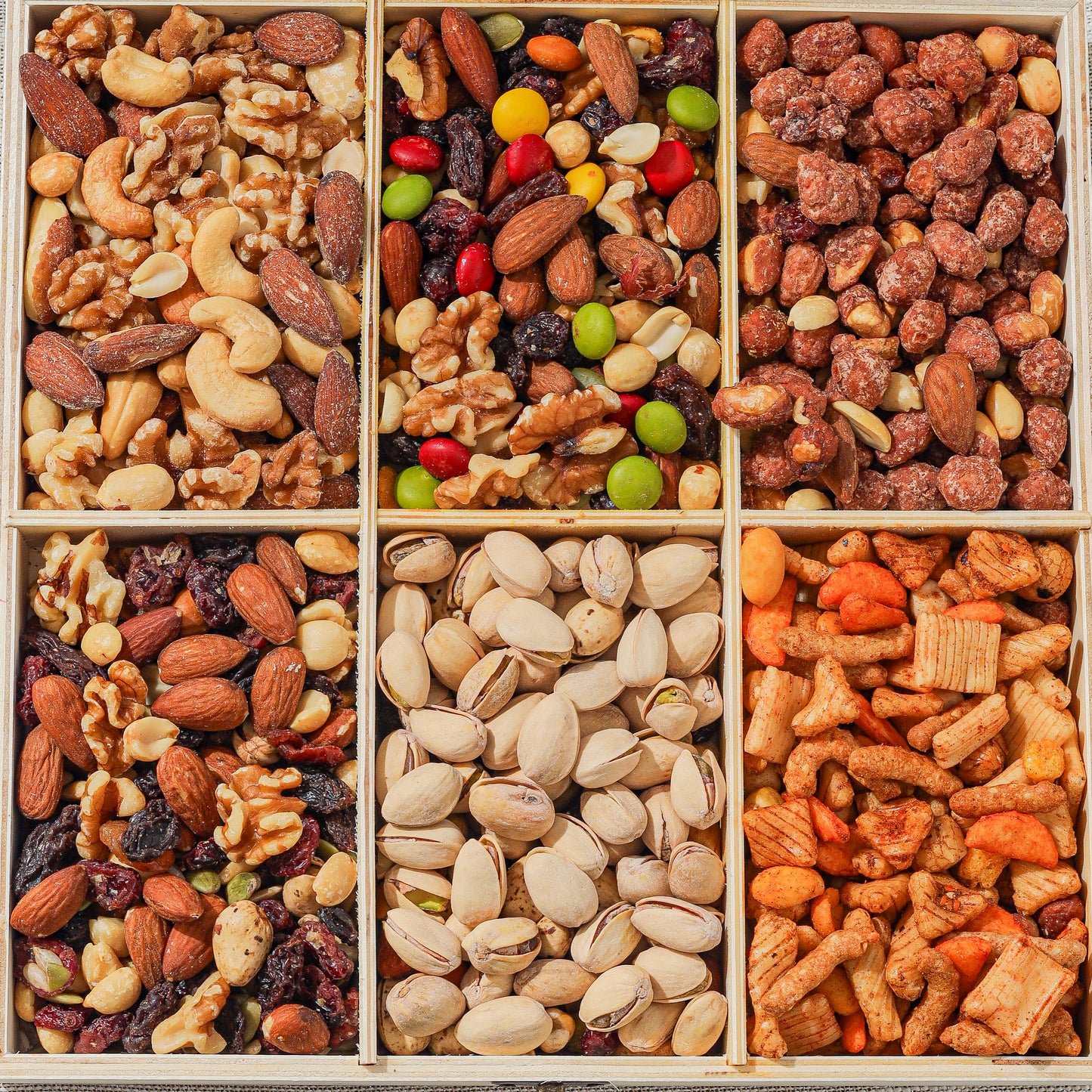 Nutcracker-Themed Wooden Crate with Gourmet Savory Snacks- Christmas Gift Basket