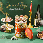 Christmas Gift Basket – Musical Cookie Tin Filled with Chocolate-Covered Oreos