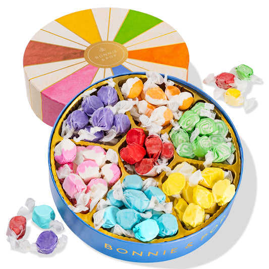 Summer Candy Gift with 7 Assorted Flavors | Beach Ball Salt Water Taffy Gift Box