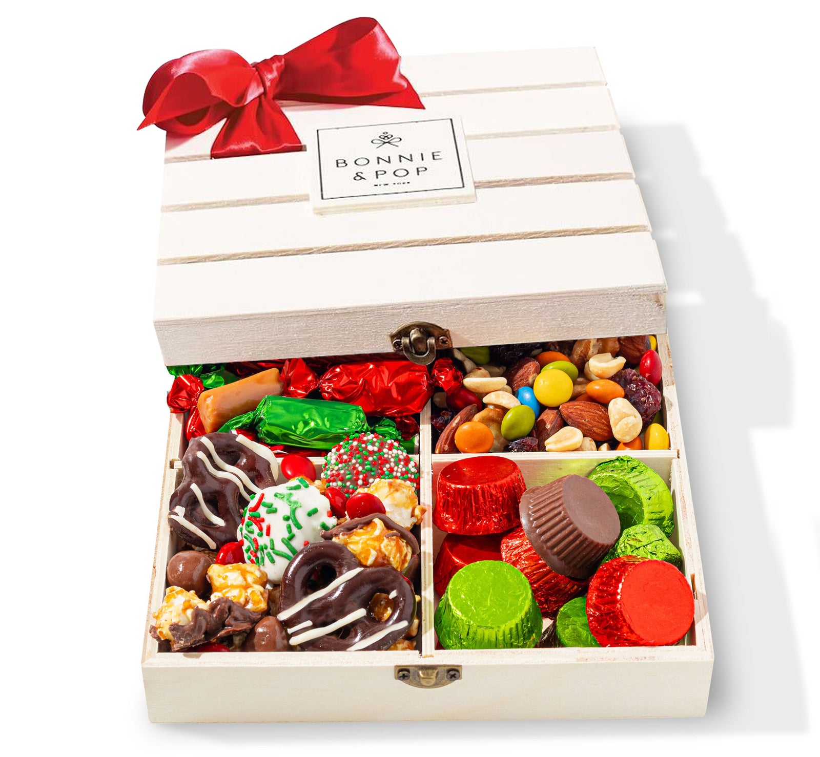 Christmas Gift Basket – Nutcracker Sweets Crate in Festive Wooden Box