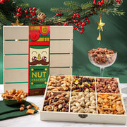 Nutcracker-Themed Wooden Crate with Gourmet Savory Snacks- Christmas Gift Basket
