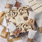 Nut Gift Basket – Gourmet Nut Sampler in Reusable Wooden Crate