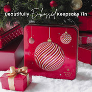 Christmas Gift Basket – Gourmet Holiday Treats in Ornament Tin