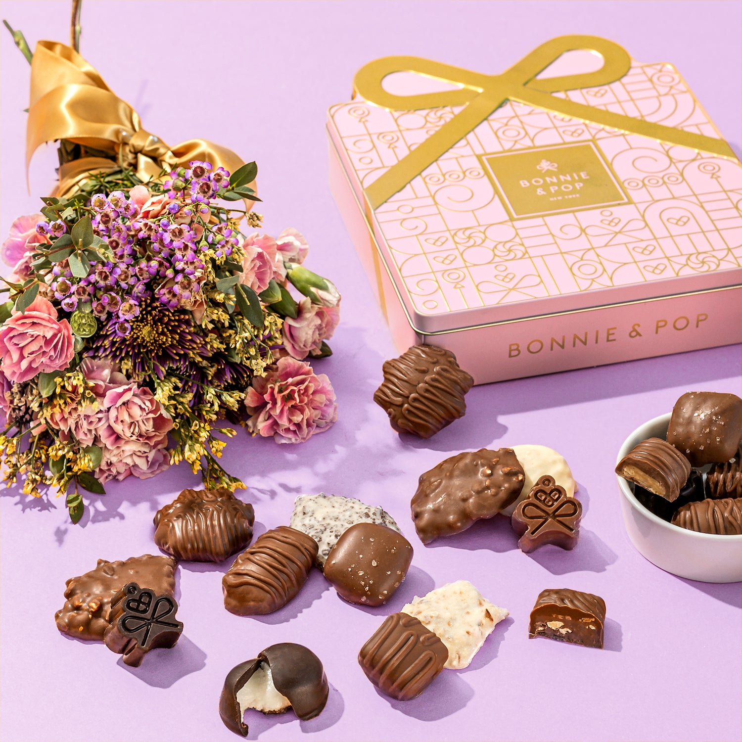 Chocolate Gift Basket, Gift Tin with Assorted Chocolates