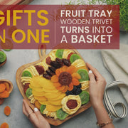 Dried Fruit Gift Basket in Convertible Wooden Tray – Healthy & Elegant Fruit Gift
