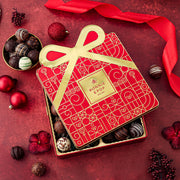 Chocolate Gift Tin- Gift Box Tin- Red and Gold