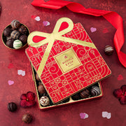 Chocolate Gift Tin- Gift Box Tin- Red and Gold